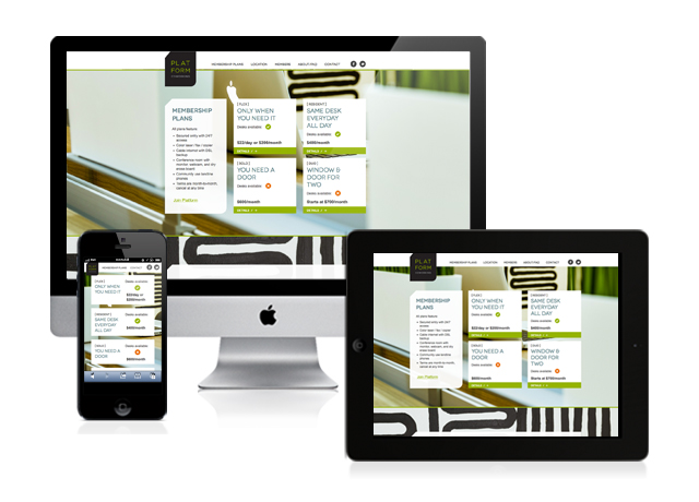 Platform Coworking Responsive Website Design